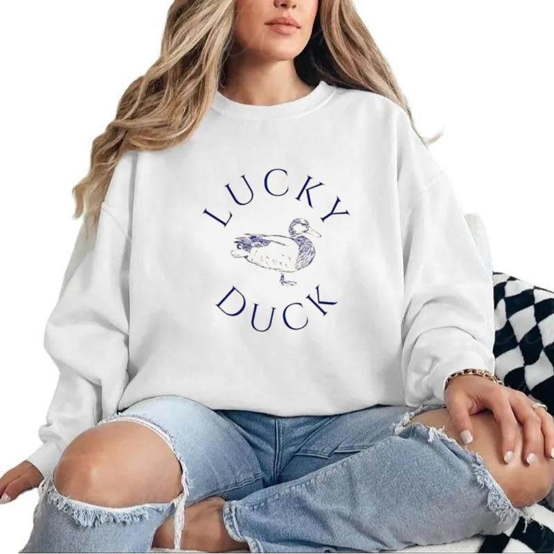 Lucky Duck Silly Shirt Vintage Duck Sweatshirt Duck Hunting Birthday Shirt Duck Hunting Birthday One Lucky Duck Unisex Hoodie