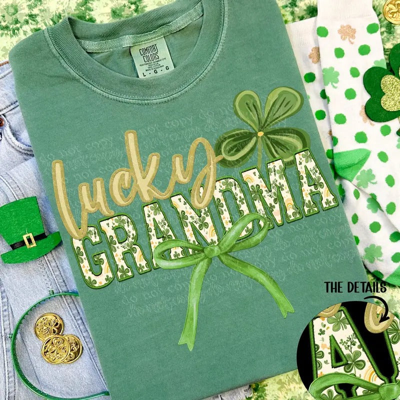 Lucky Grandma DTF Transfers - THIS IS NOT A SHIRT Hoodie, Sweatshirt | HypeCrazeTee.com