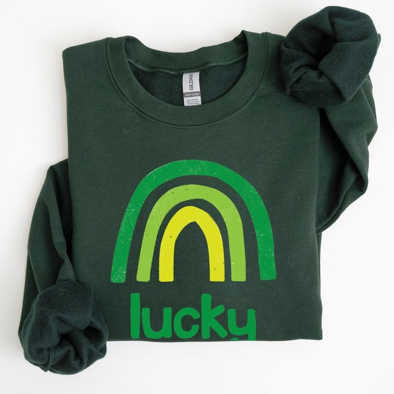 Lucky Rainbow, St Patrick's Day Sweatshirt T-Shirts, Hoodie | HypeCrazeTee.com
