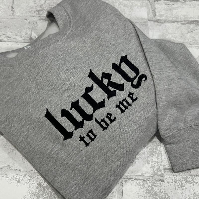 Lucky To Be Me Embroidered Crewneck Unisex Sweatshirt Casual Clothing T-Shirts, Hoodie | HypeCrazeTee.com