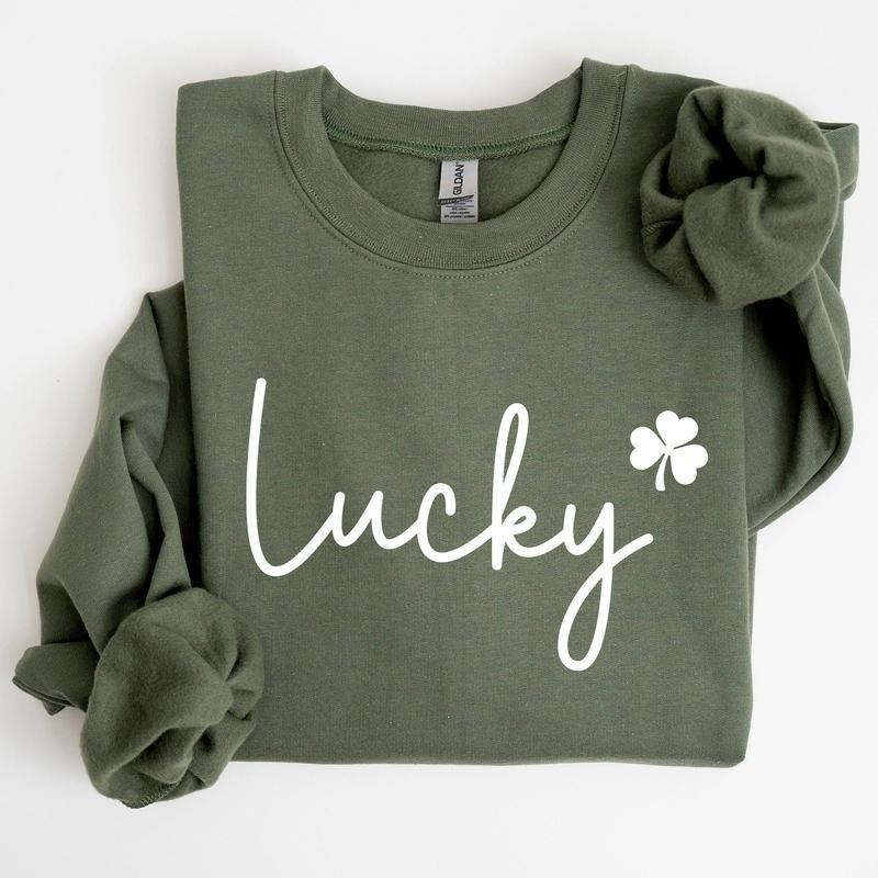 Lucky, Shamrock, St Patrick's Day Sweatshirt T-Shirts, Hoodie | HypeCrazeTee.com