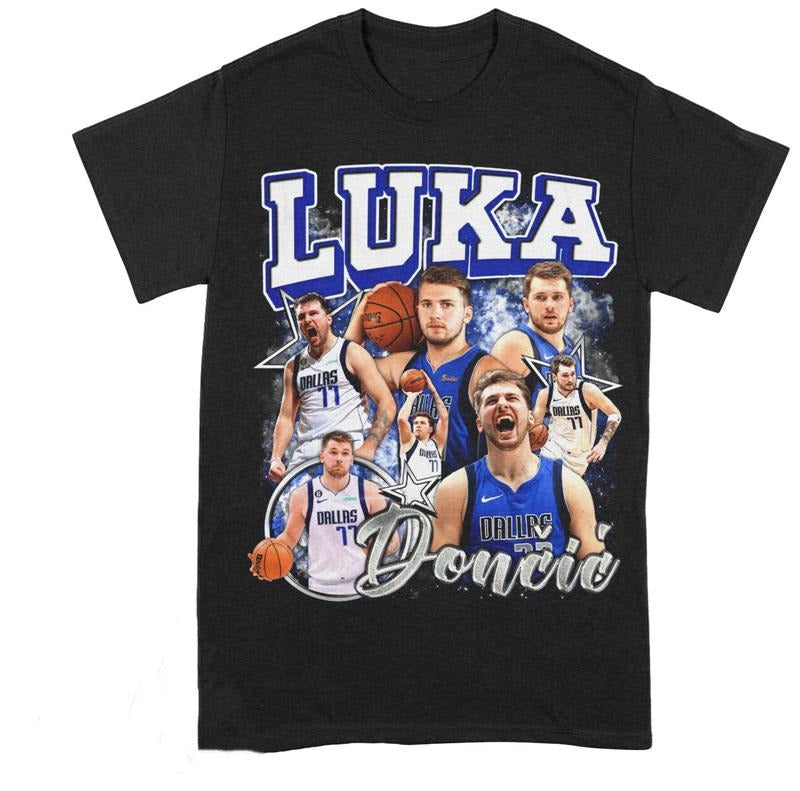 Luka Doncic Tshirt, Dallas Basketball Shirt, Vintage 90s Tee, Basketball Shirt, Homage Tee, Luka Doncic, Gift For Fans,...