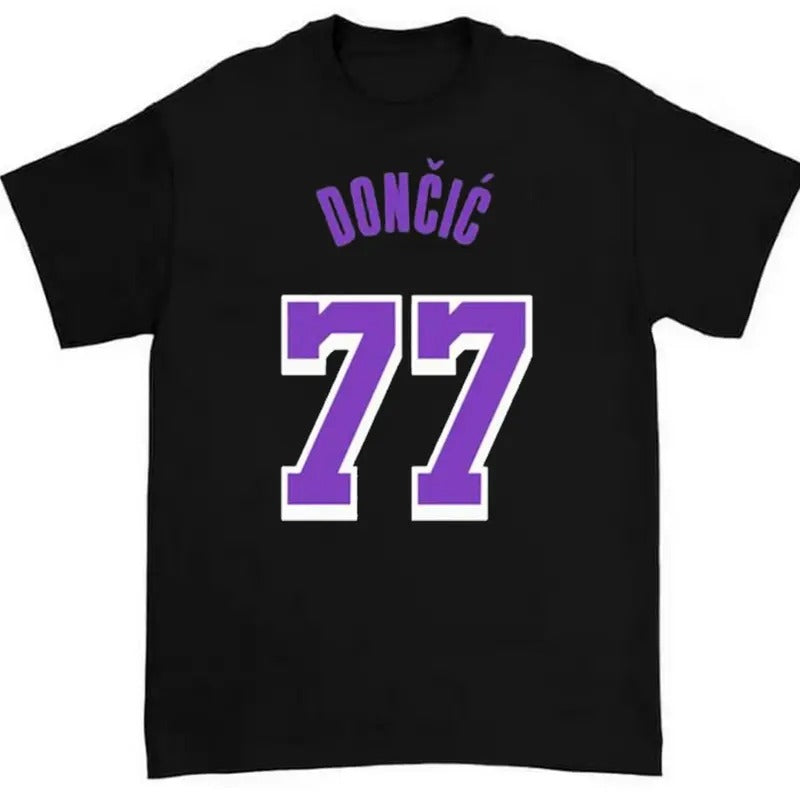 Luka Dooncic 77 Los Angeles Number & Name T-shirt Hoodie, Sweatshirt | HypeCrazeTee.com
