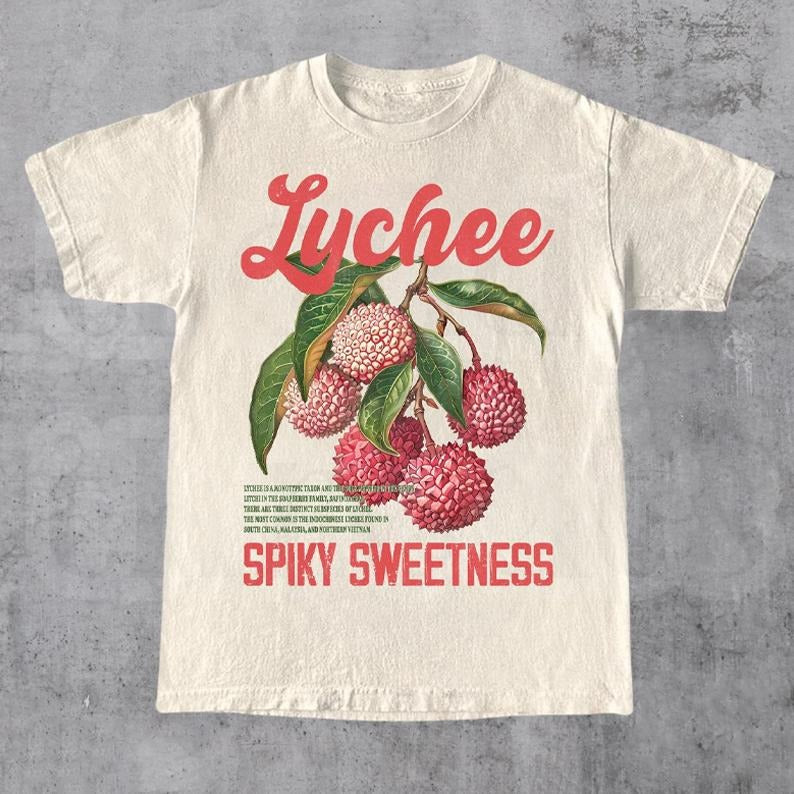 Lychee Commercial Graphic Shirt, Vintage 90s Fruit Lover Shirt, Lychee Label Commercial Tee, Cute Unisex Adult Graphic T...