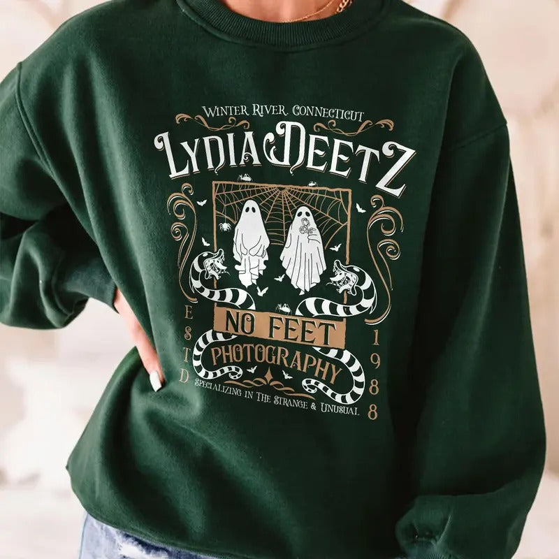 Lydia Deetz Photography Shirt Sweatshirt Hoodie, Beetlejuice Halloween Tshirt, Goth Halloween Shirt | HypeCrazeTee.com