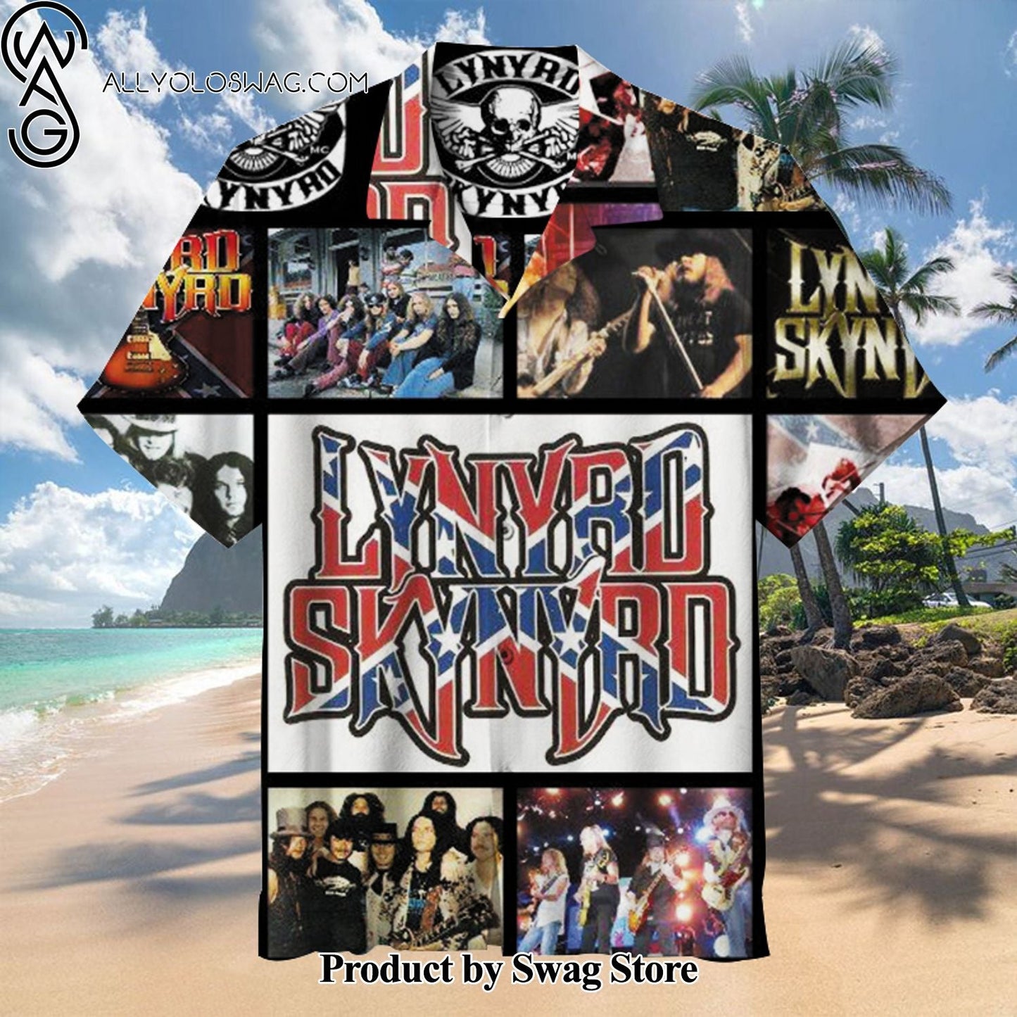 Lynyrd Skynyrd Artsy Hawaiian Shirt