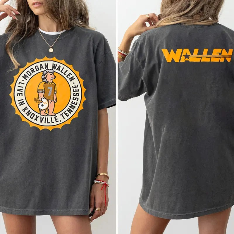 M0rgan Wallen Neyland Stadium Tour September 2024 Tour Shirt Casual Unisex Cotton Shirt Trend shirt Graphic Rap Tee Gift...