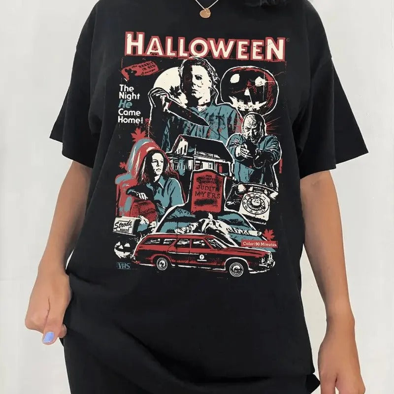 M1chael Halloween Shirt, The Night He Came Home Tshirt, Horror Movies Shirt, Unisex Short Sleeve Tee Shirt, Casual...