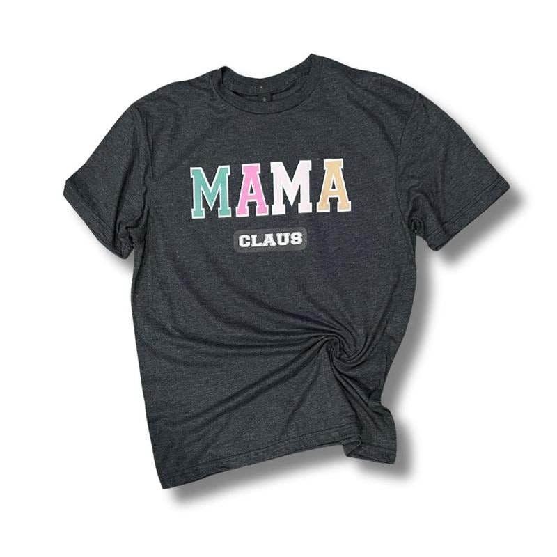 MAMA Claus Dark Grey Soft Style T-shirt Hoodie, Sweatshirt | HypeCrazeTee.com