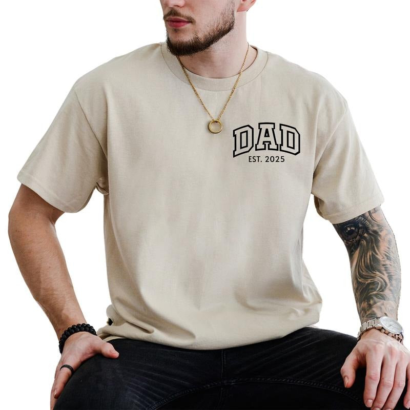 MAPTEES Custom Dad Graphic Tee, Personalized Daddy T-shirt, Pregnancy Announcement Gift For Husband, Father's Day Gifts,...