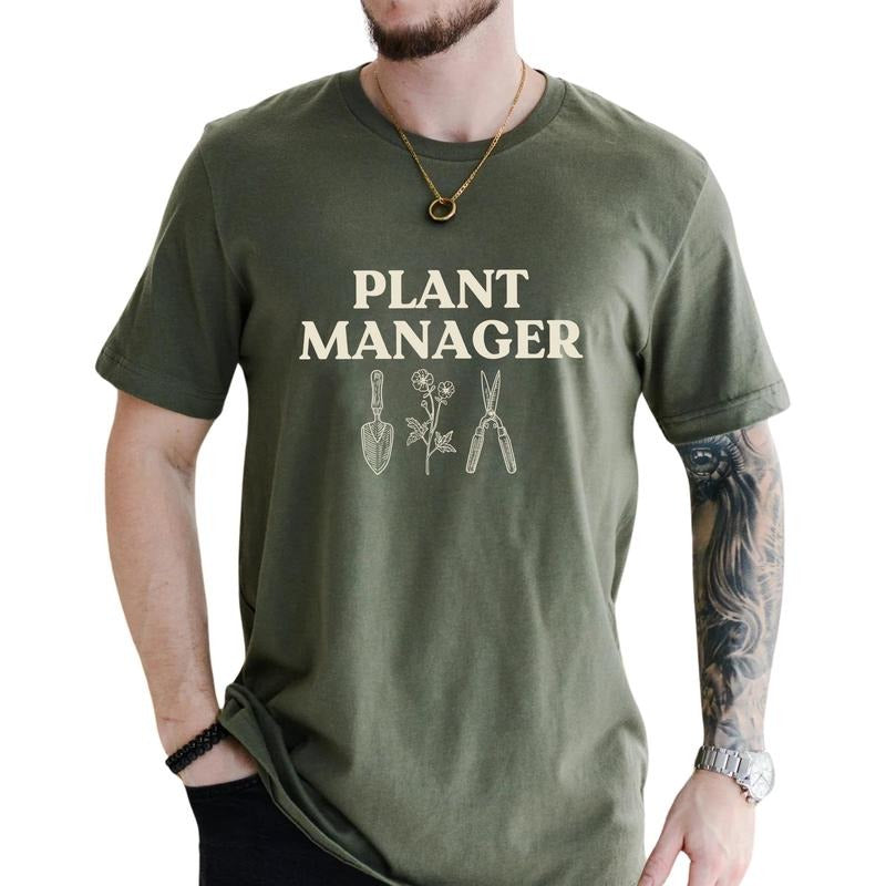 MAPTEES Plant Manager Comfort Colors Graphic Tee, Plant Lovers T-shirt For Men, Gardening Lovers Men Tee, Gift For Dad,...
