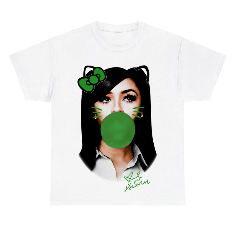 MARIAH THE SCIENTIST Green Kitty BUBBLE GUM GRAPHIC T-SHIRT Hoodie, Sweatshirt | HypeCrazeTee.com