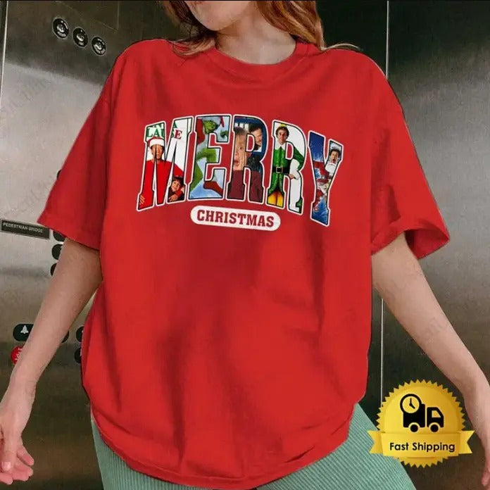 MERRY Christmas 90s Movies T-Shirt, Christmas Shirt Hoodie, Sweatshirt | HypeCrazeTee.com