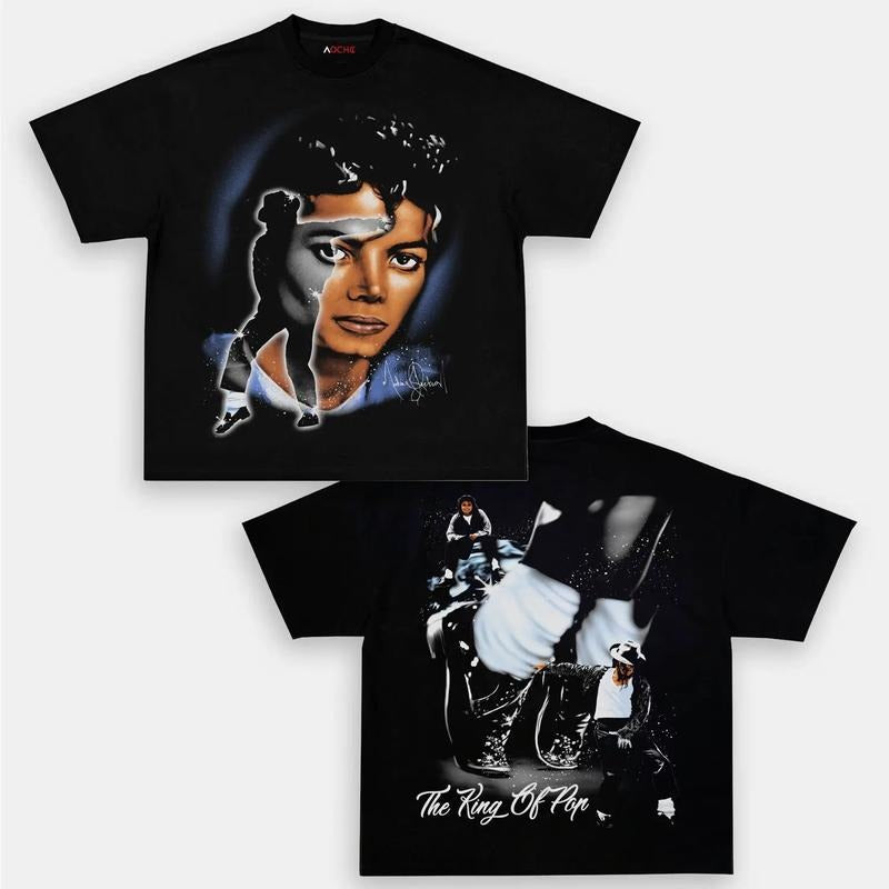 MJ - KING OF POP TEE - [DS] T-shirt, Gift For Fans Hoodie, Sweatshirt | HypeCrazeTee.com