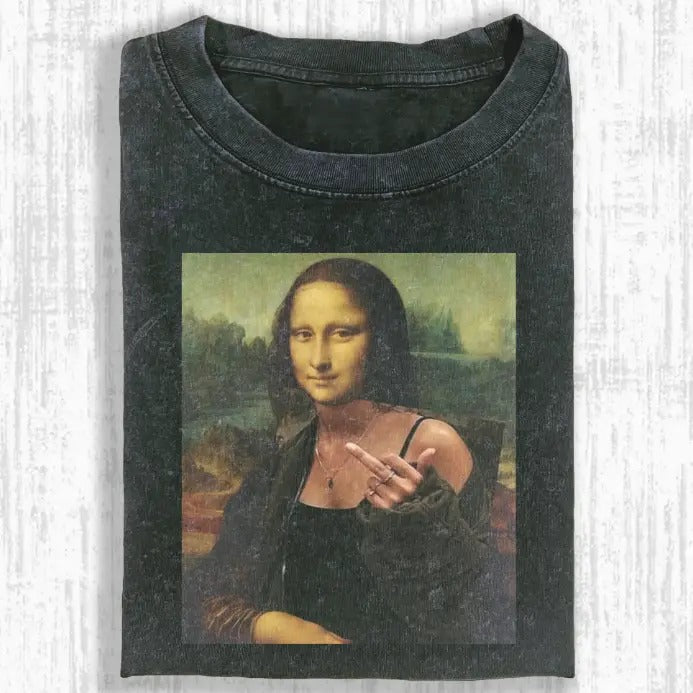 MONA LISA T-SHIRT, Unisex Tshirt, Top Womenswear Streetwear Shortsleeve Crewneck Tropical Casual Tshirt Hoodie, Sweatshirt