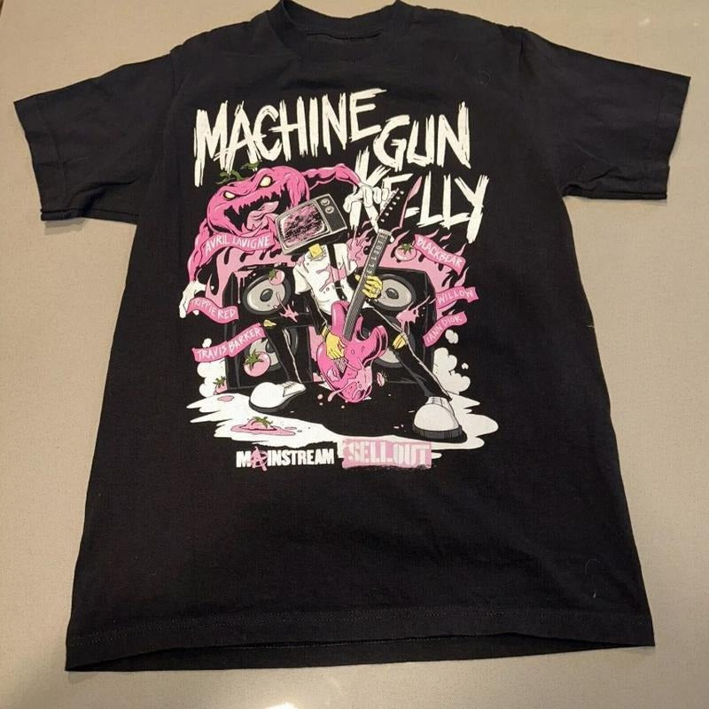 Machine Gun MGK Mainstream Sellout Heavy Cotton Black Unisex Shirt Hoodie, Sweatshirt | HypeCrazeTee.com