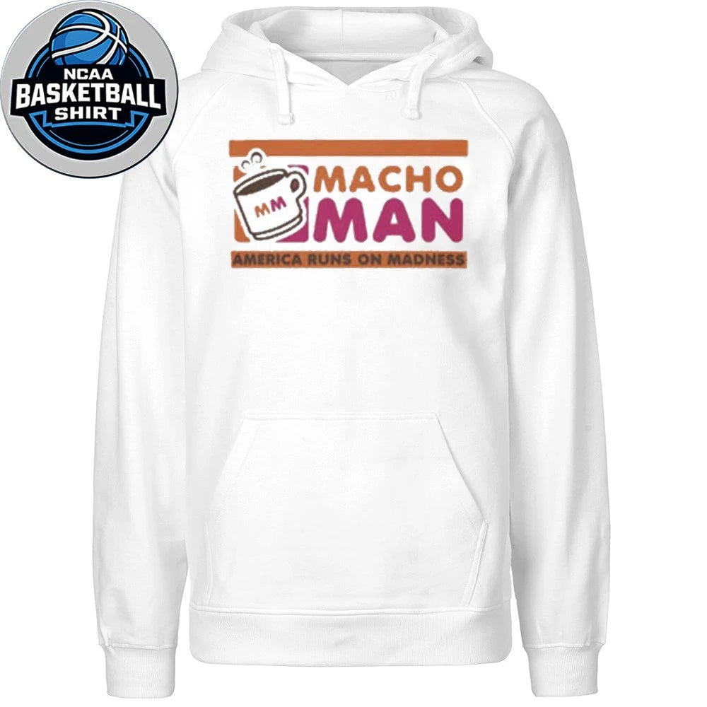 Macho Man America Runs on Madness Wrestling Fan Graphic T-Shirt