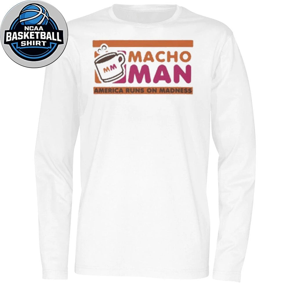 Macho Man America Runs on Madness Wrestling Fan Graphic T-Shirt