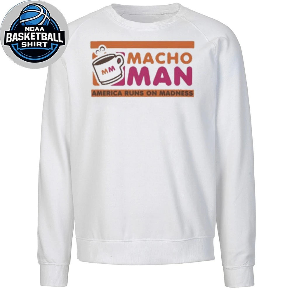 Macho Man America Runs on Madness Wrestling Fan Graphic T-Shirt