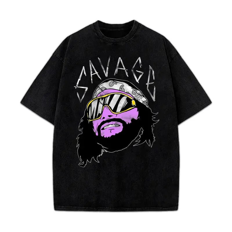 Macho Man Randy Savage Wrestling Vintage Style 90's Retro T-Shirt Crewneck Cotton Hoodie, Sweatshirt | HypeCrazeTee.com