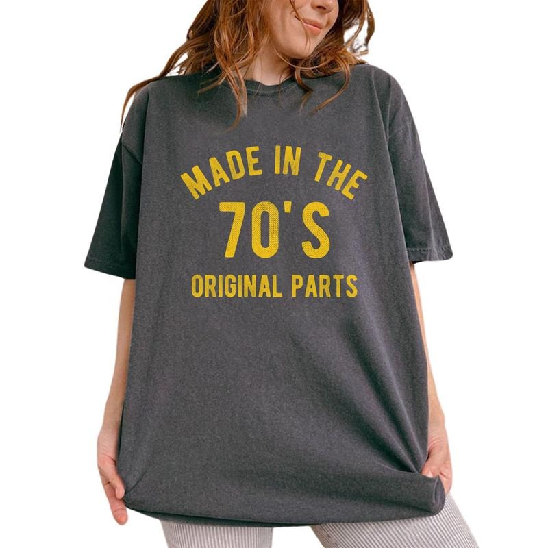Made In The 70's All Original Parts Vintage Shirt, Retro Limited Edition 1970s Tee, 1970s Graphic Tee Women, Unisex...
