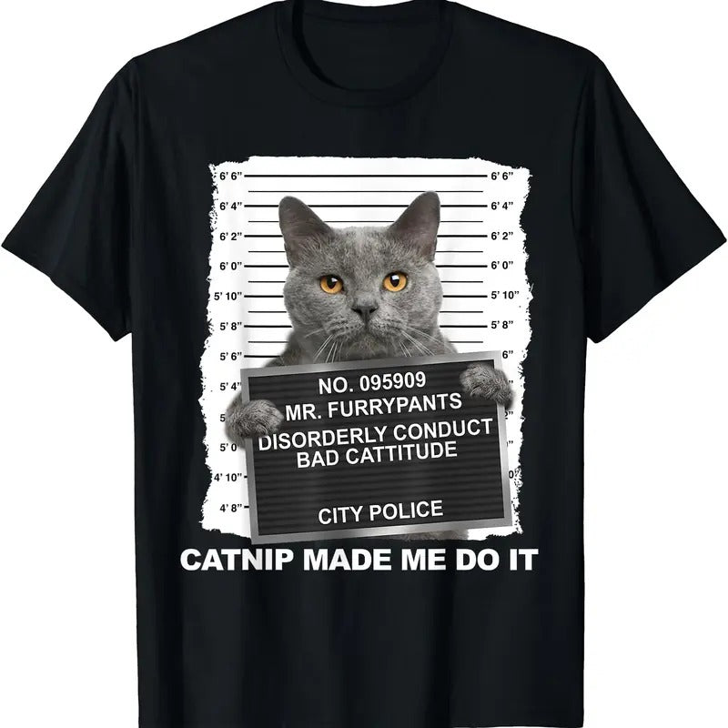 Made Me Do It Funny Cat Tee T-Shirt | Tee for Men & Women | Cotton Hoodie, Sweatshirt | HypeCrazeTee.com