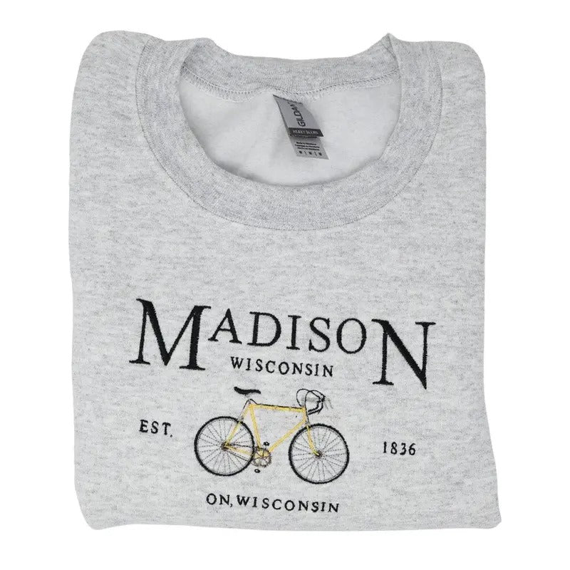 Madison Wisconsin Embroidered Sweatshirt T-Shirts, Hoodie | HypeCrazeTee.com
