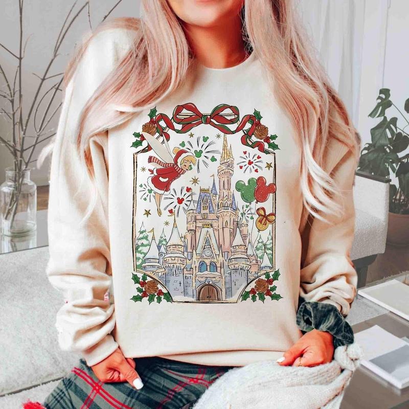 Magic Kingdom Tinker Bell Vintage Sweatshirt, Magic Kingdom Shirt, Pixie Dust Crewneck, Magic Kingdomland Christmas Top...