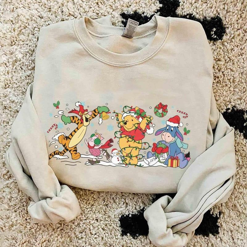 Magic Kingdom Winnie The Pooohhh Christmas Lights Shirt, Merry Christmas Vibes Sweatshirt, Magic Kingdomland Christmas...