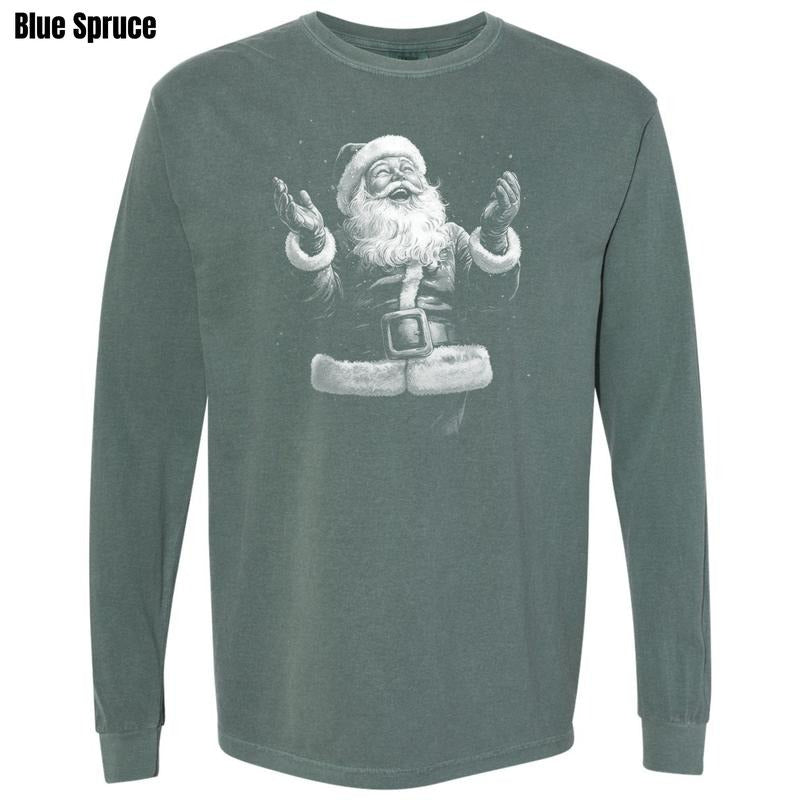 Magical Santa Comfort Colors Long Sleeve T-Shirt 'NLB' Hoodie, Sweatshirt | HypeCrazeTee.com