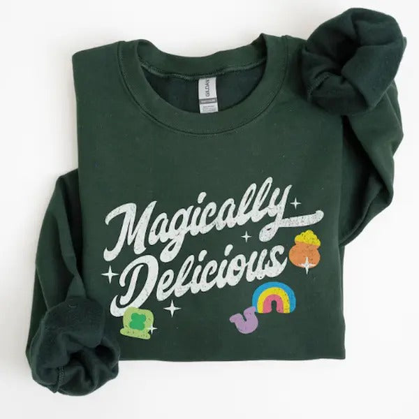 Magically Delicious Funny St Patrick'S Day Retro St Patrick'S Day Shirt St Pattys Day Lucky Charm T-Shirts, Hoodie, Sweatshirt