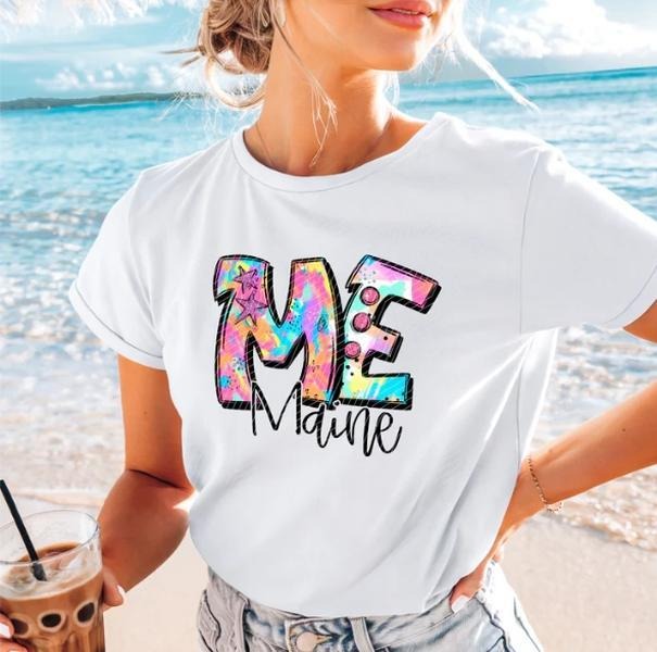 Maine Neon Splash DTF Transfers - THIS IS NOT A SHIRT Hoodie, Sweatshirt | HypeCrazeTee.com