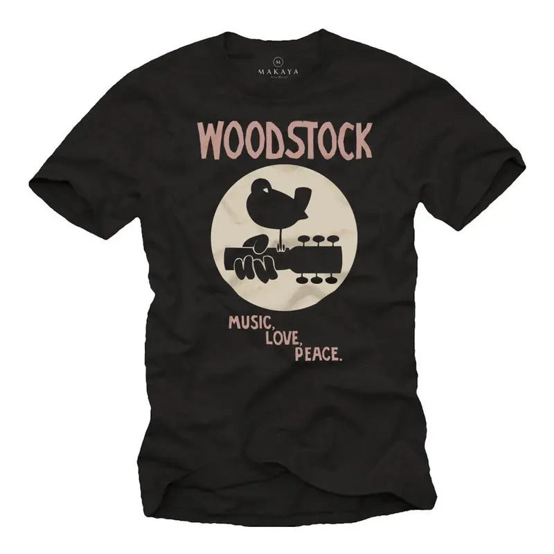 Makaya Mens Vintage Music T-Shirt - Woodstock Hoodie, Sweatshirt | HypeCrazeTee.com