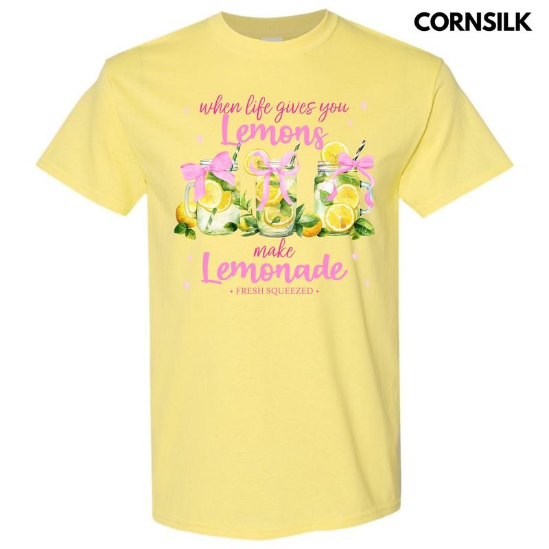 Make Lemonade Coquette Gildan Short Sleeve T-Shirt 'NLB' Hoodie, Sweatshirt | HypeCrazeTee.com