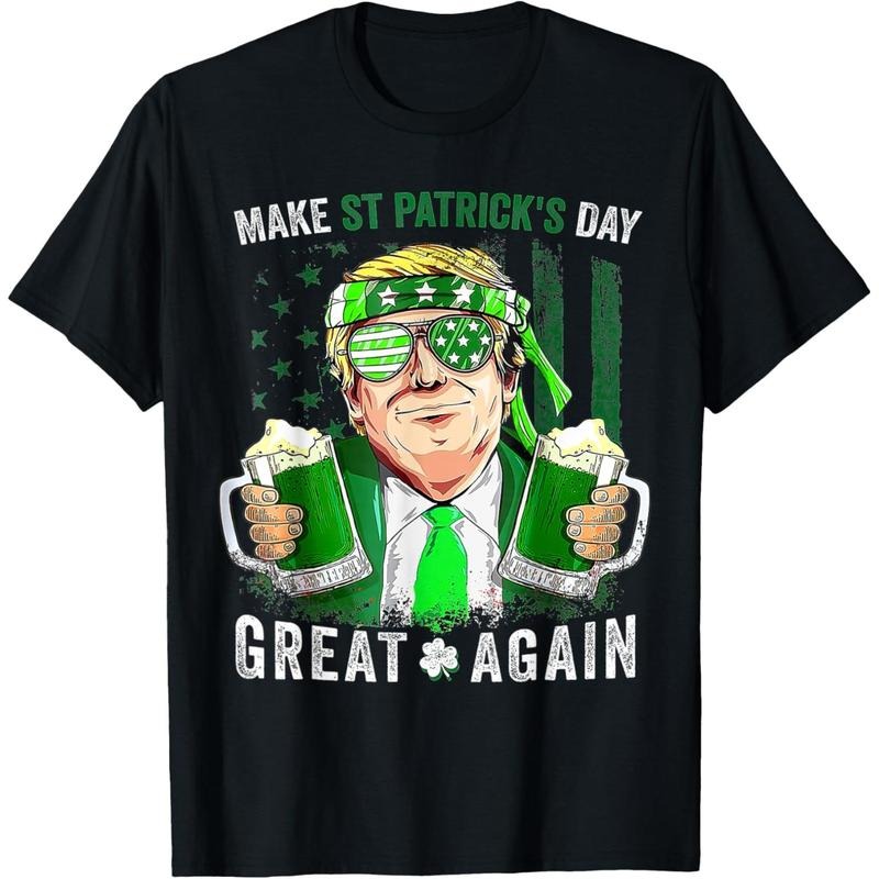 Make St Patricks Day Great Again Funny Trump Men Women T-Shirt Hoodie, Sweatshirt | HypeCrazeTee.com