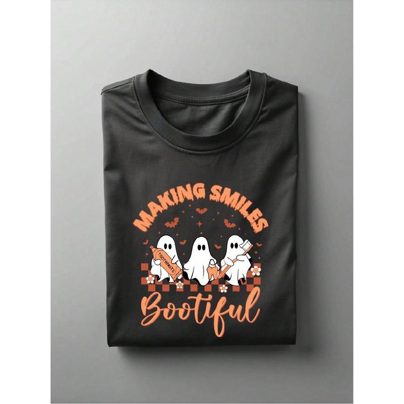 Making Smiles Bootiful Shirt, Dental Halloween T-Shirt, Autumn Pediatric Dentist Tee, Fall Dental Assistant Shirt, Spooky...