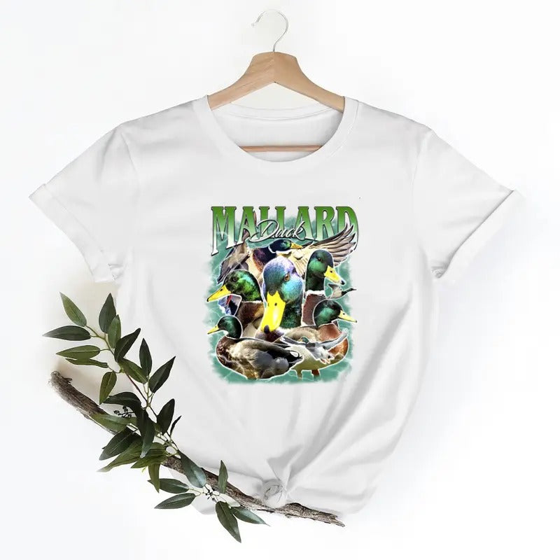 Mallard Duck Graphic Tee shirt Unisex Retro Sweatshirt Pullover, Best sellers Hunting Season 2025 Hoodie | HypeCrazeTee.com