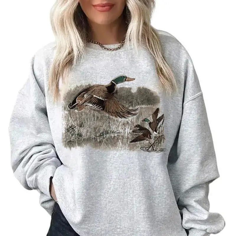 Mallard Duck Retro Unisex Tshirt, sweatshirt, hoodie Long Sleeve Cotton | HypeCrazeTee.com