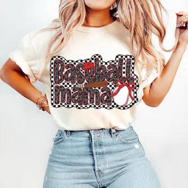 Mama Baseball Graphic TShirt, Unisex cotton Tshirt for Mom, Happy Mother day Hoodie, Sweatshirt | HypeCrazeTee.com
