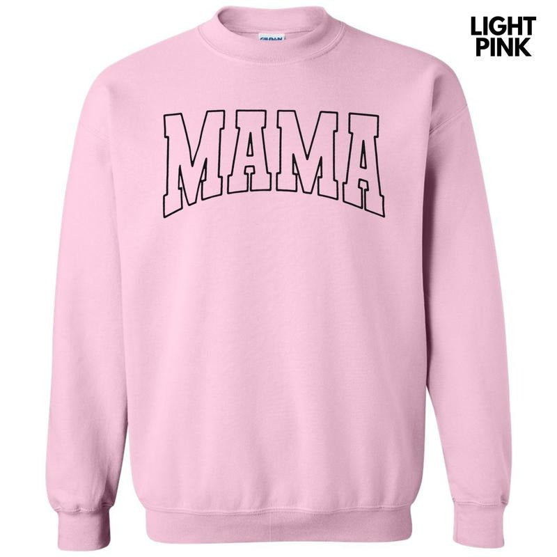 Mama Black Outline Puff Sweatshirt T-Shirts, Hoodie | HypeCrazeTee.com