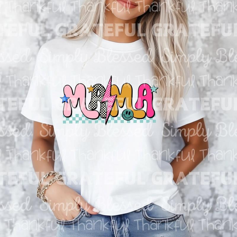 Mama Checkered Bolt DTF Transfers - THIS IS NOT A SHIRT Hoodie, Sweatshirt | HypeCrazeTee.com
