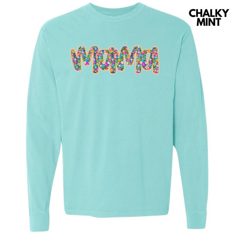Mama Ditzy Floral Long Sleeve Comfort Colors T-Shirt 'NLB' Hoodie, Sweatshirt | HypeCrazeTee.com