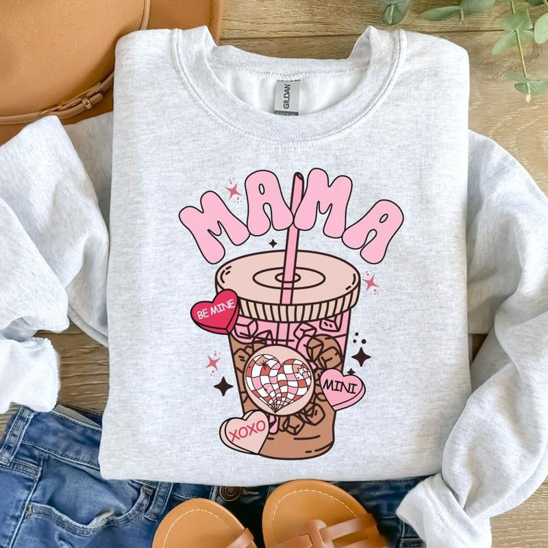 Mama Iced Coffee Ash Grey Sublimation T-Shirts, Hoodie, Sweatshirt