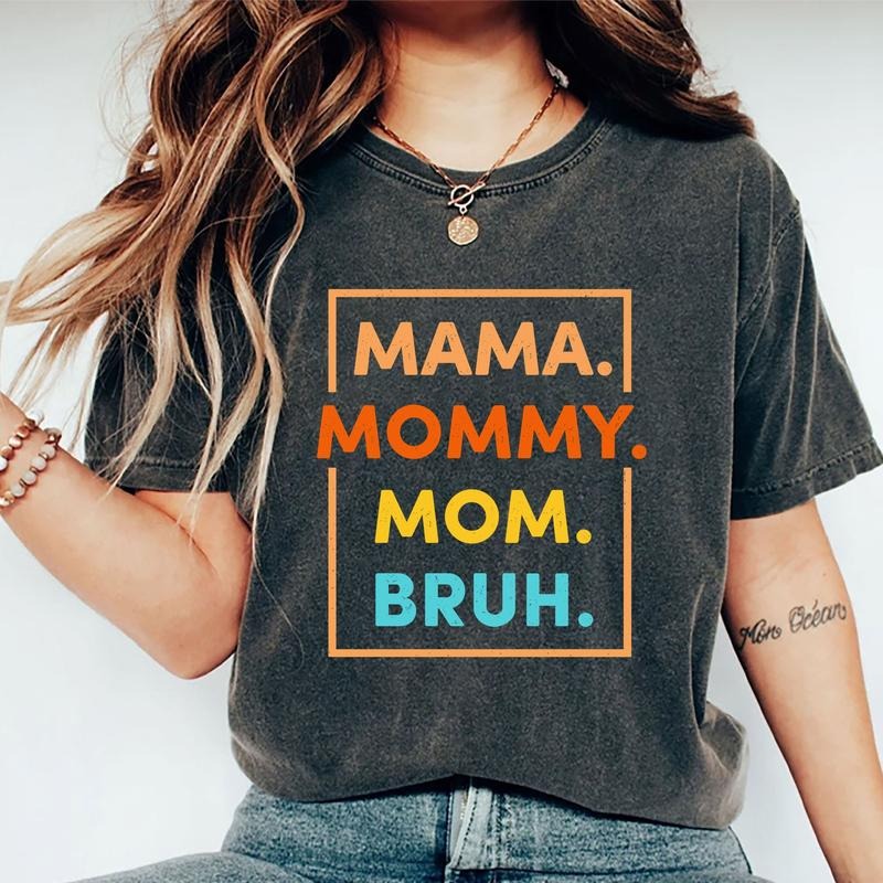 Mama Mommy Mom Bruh T-shirt, Retro Mom Shirt, Mama Shirt, Mommy Shirt, Gift for Mom Hoodie, Sweatshirt | HypeCrazeTee.com