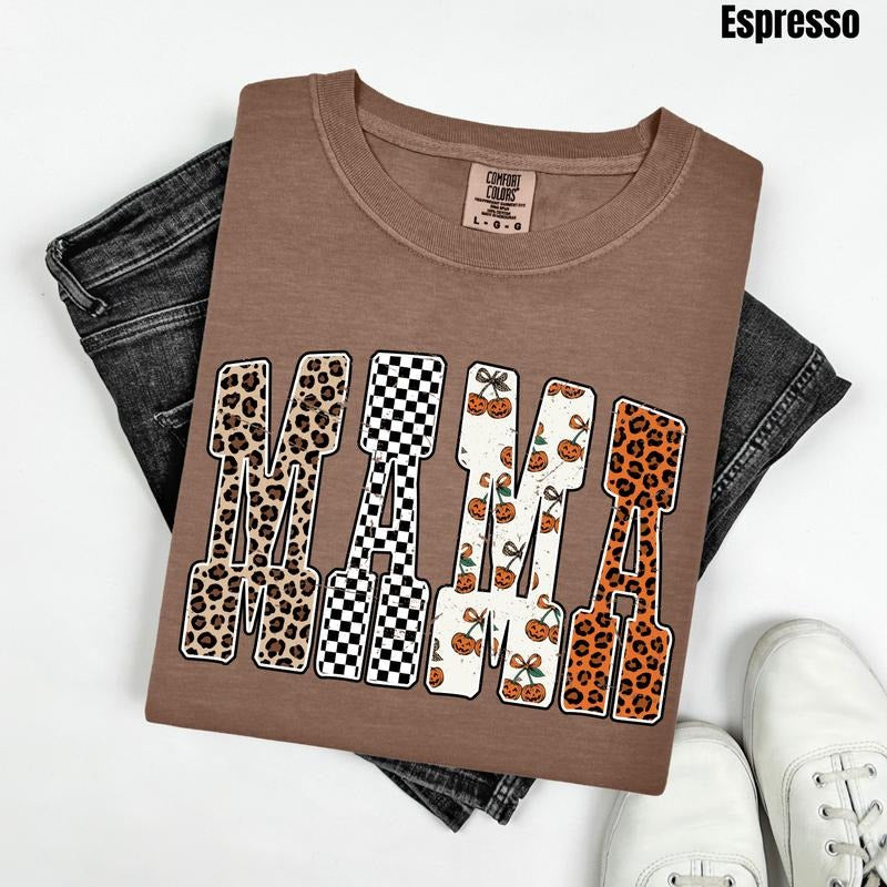 Mama Pumpkin Pattern Comfort Colors T-Shirt 'NLB' Hoodie, Sweatshirt | HypeCrazeTee.com