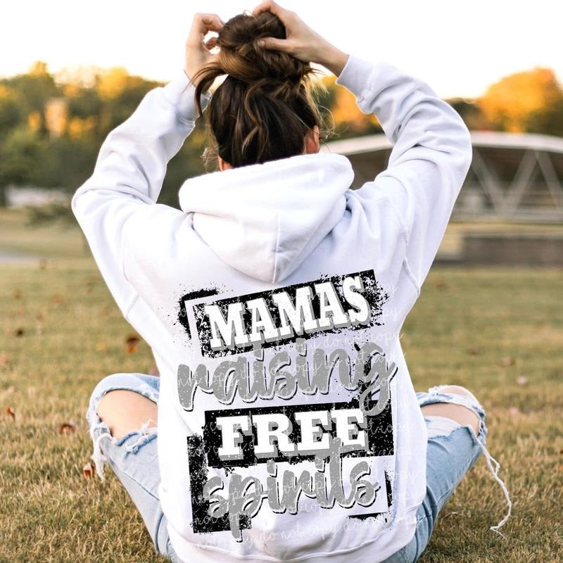 Mama Raising Free Spirits DTF Transfers - THIS IS NOT A SHIRT Hoodie, Sweatshirt | HypeCrazeTee.com