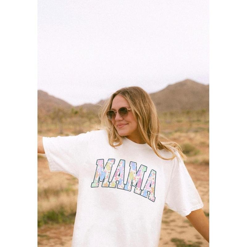 Mama Shirt, Distressed Mama Shirt, Spring Mom Shirt, Sunday Mama T-Shirt, Shirt, Gift For Mom, Gift For Her  T-shirt,...