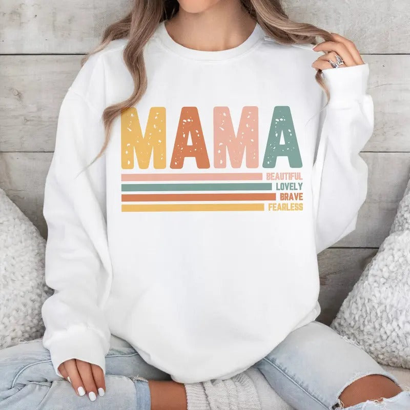 Mama Sweatshirt, Retro Mama Sweatshirt, Mothers Day Sweatshirt, Gift For Mom T-Shirts, Hoodie | HypeCrazeTee.com