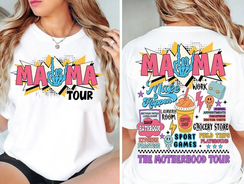 Mama Tour Gildan Tshirt - Motherhood Tshirt for moms