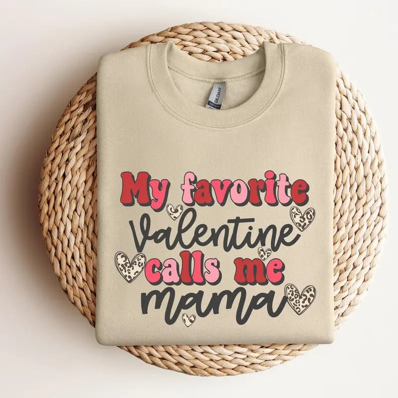 Mama Valentine, Womens Valentines Day Sweatshirt, Cute Valentine Sweatshirt, Womens Valentines Day Sweater, Valentines...